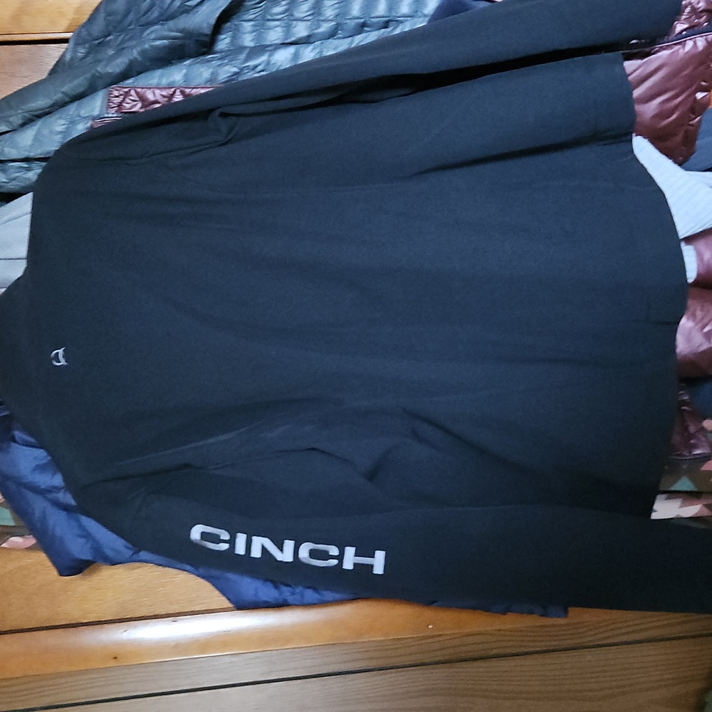 Cinch Black Performance Jacket with Water-Resistant Fabric Concealed Carry Coat.